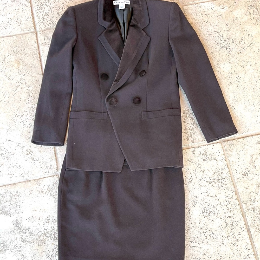 Brown Christian Dior suit